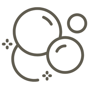 Icon of shiny bubbles on a white background