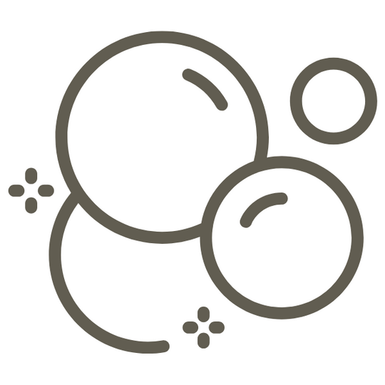 Icon of shiny bubbles on a white background